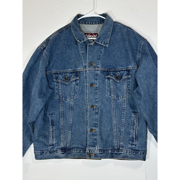 VTG 1997 Denim Jacket Oscar Dela Hoya Hector Macho Camacho Caesars Palace Boxing - Picture 5 of 16